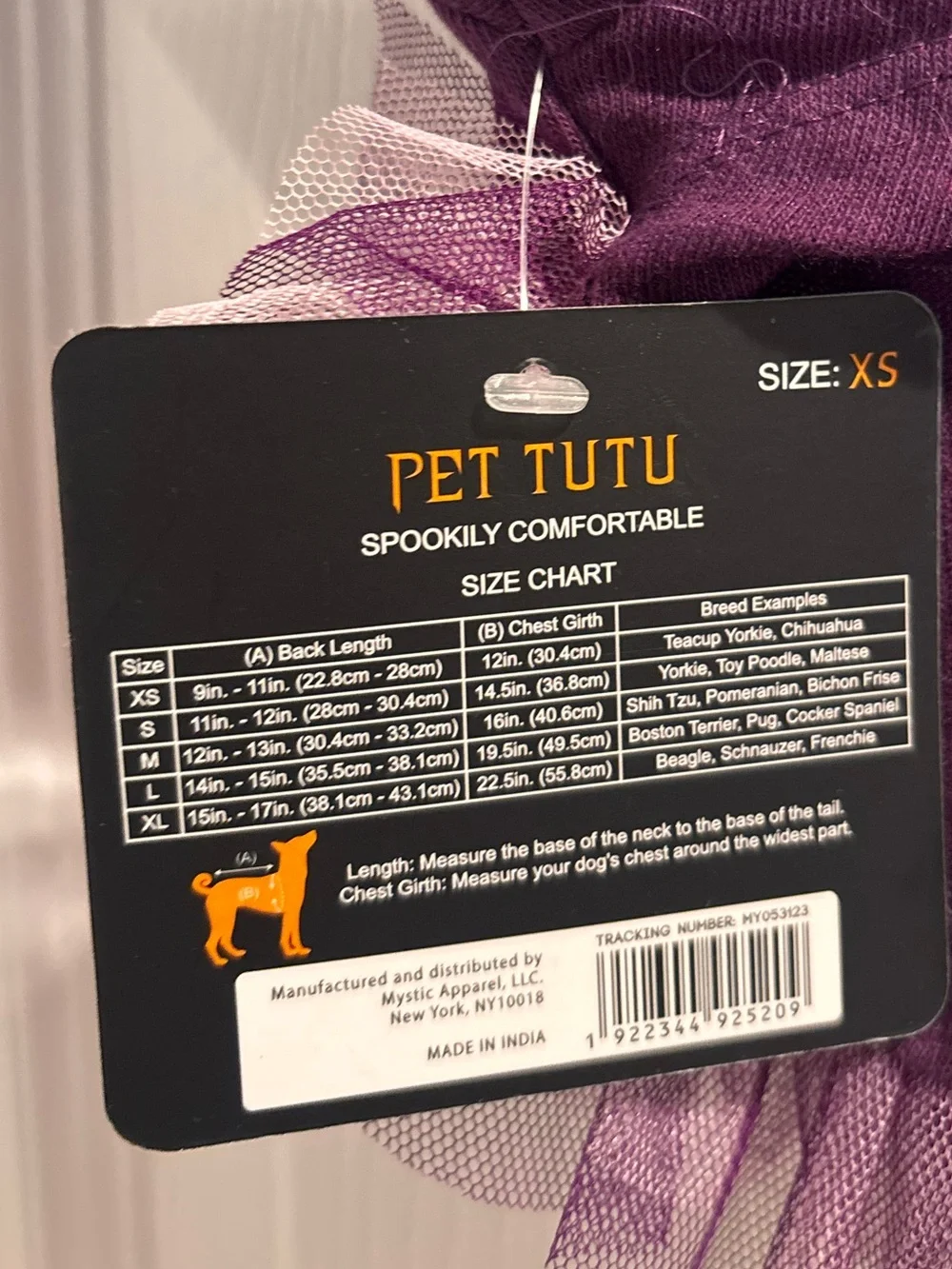 Pet Tutu Let's Go Ghouls' Tulle Dress size xs